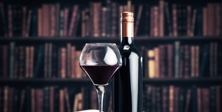 Library and wine